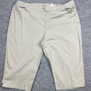 Talbots shorts women’s 24W plus khaki tan Minimalism casual stretch classic‎